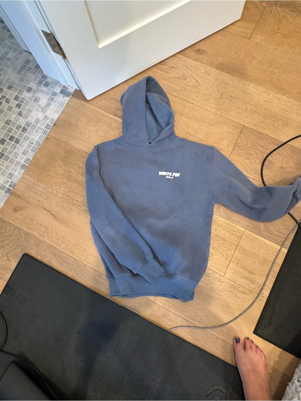 Gray / Charcoal Hooded Sweatshirt with Small Chest Logo